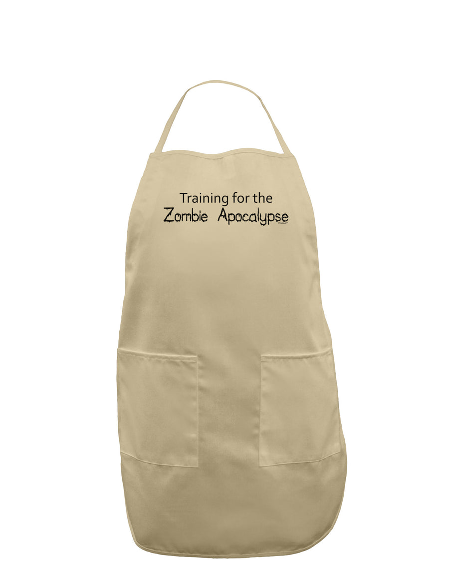 Training for the Zombie Apocalypse Adult Apron-Bib Apron-TooLoud-White-One-Size-Davson Sales