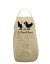 Three French Hens Text Adult Apron-Bib Apron-TooLoud-Stone-One-Size-Davson Sales