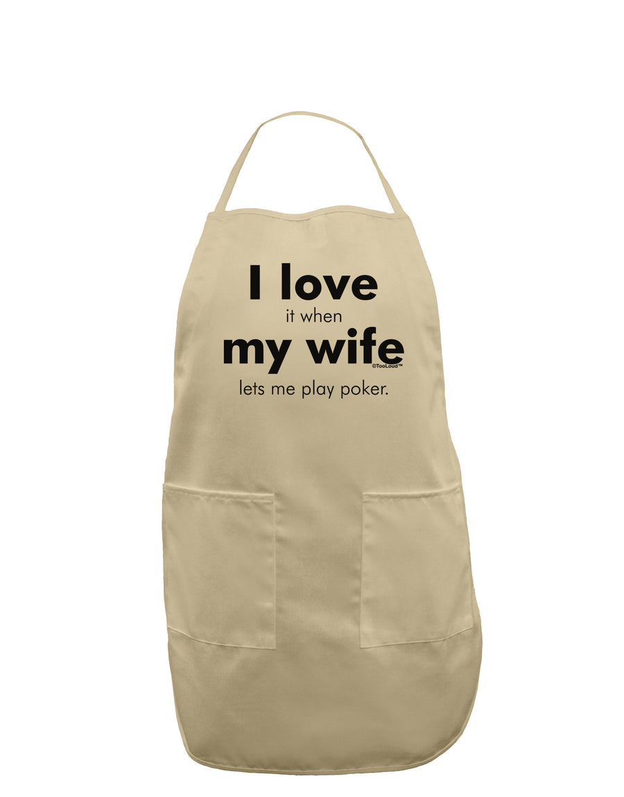 I Love My Wife - Poker Adult Apron-Bib Apron-TooLoud-White-One-Size-Davson Sales