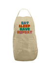 Eat Sleep Rave Repeat Hypnotic Adult Apron by TooLoud-Bib Apron-TooLoud-Stone-One-Size-Davson Sales