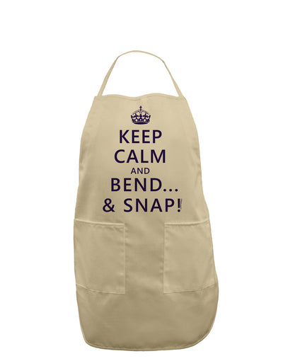 Keep Calm and Bend and Snap Adult Apron-Bib Apron-TooLoud-Stone-One-Size-Davson Sales