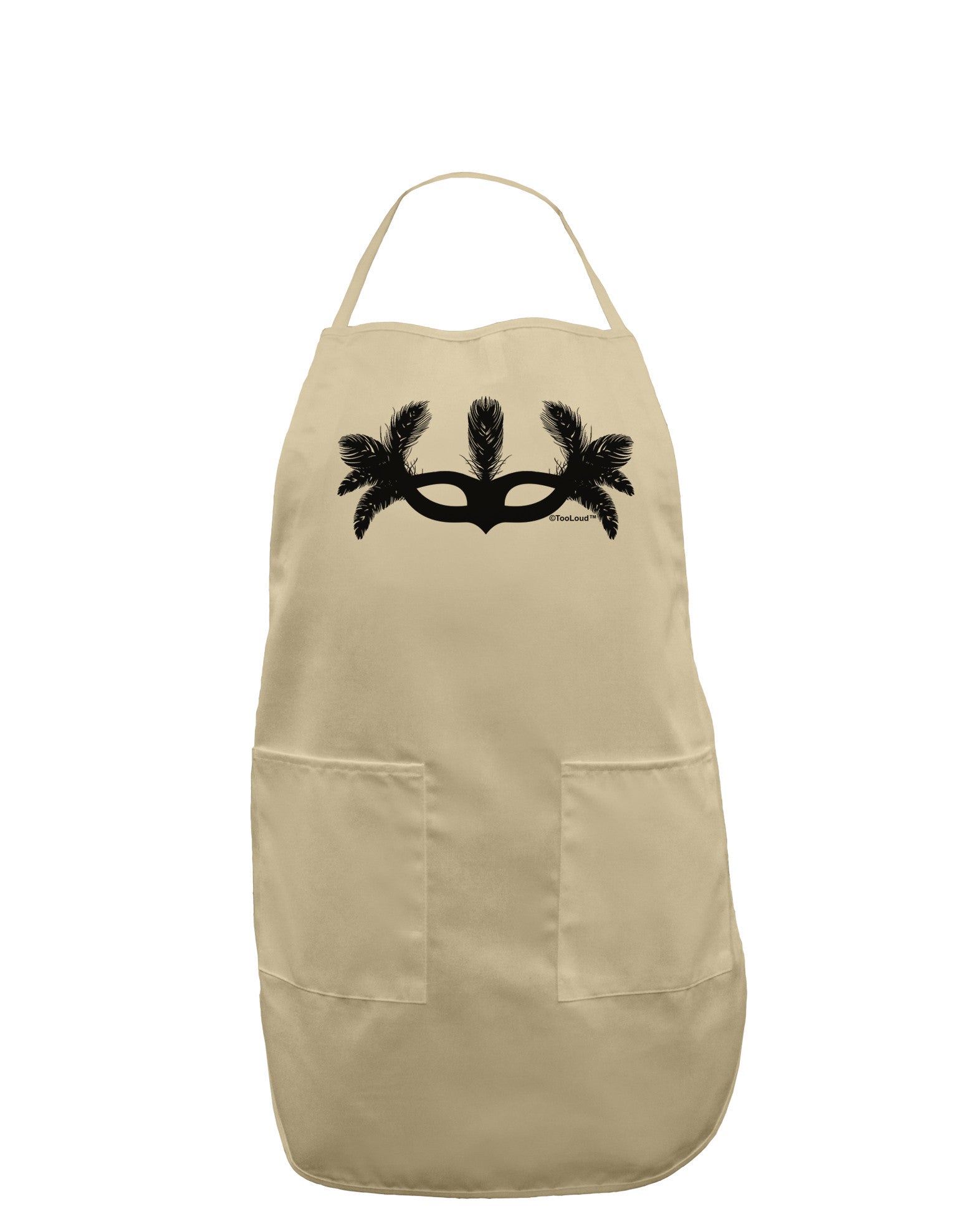 Masquerade Mask Silhouette Adult Apron by TooLoud-Bib Apron-TooLoud-Stone-One-Size-Davson Sales