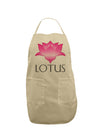 Lotus Flower Design Gradient - Text Adult Apron by TooLoud-Bib Apron-TooLoud-Stone-One-Size-Davson Sales