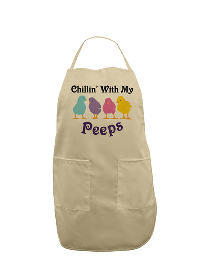 Chillin With My Peeps Adult Apron-Bib Apron-TooLoud-Stone-One-Size-Davson Sales