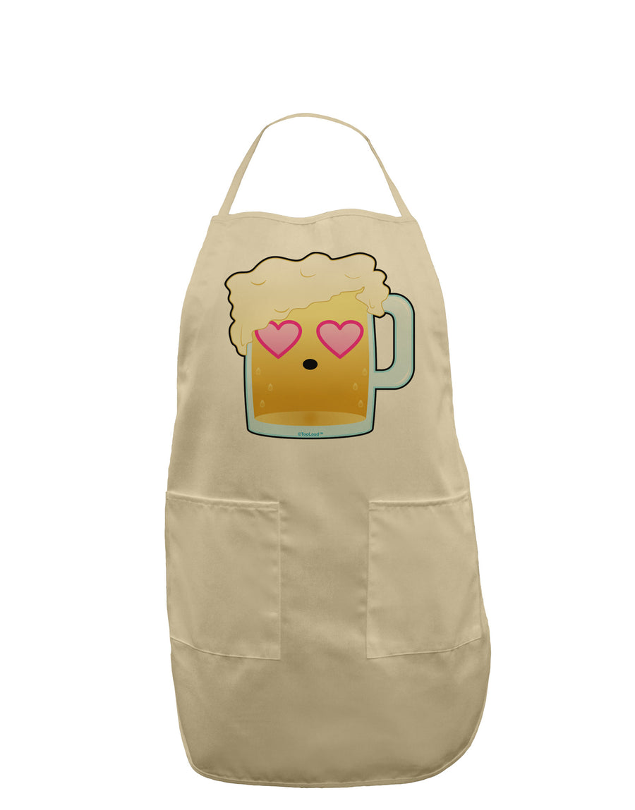 Cute Infatuated Beer Adult Apron by TooLoud-Bib Apron-TooLoud-White-One-Size-Davson Sales