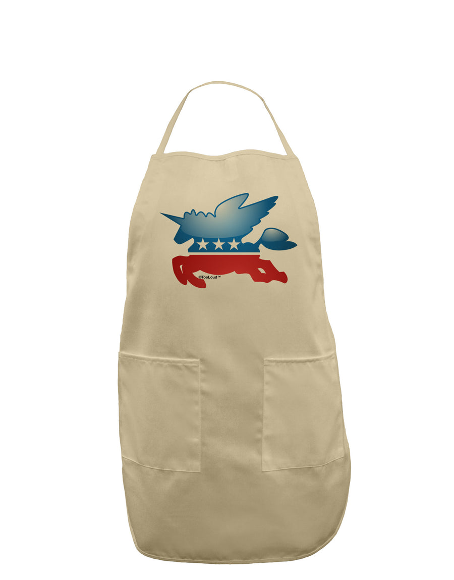 Unicorn Political Symbol Adult Apron-Bib Apron-TooLoud-White-One-Size-Davson Sales