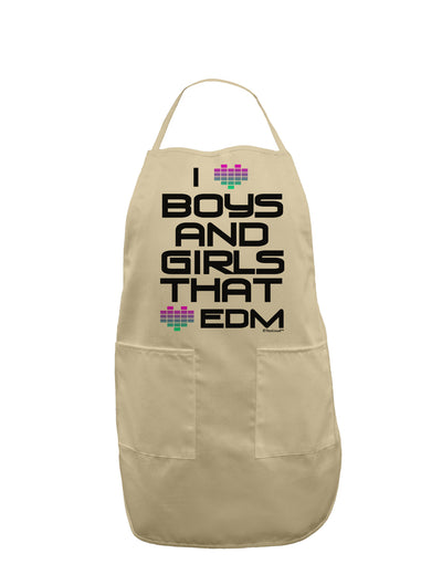 I Heart Boys and Girls That Heart EDM Adult Apron-Bib Apron-TooLoud-Stone-One-Size-Davson Sales