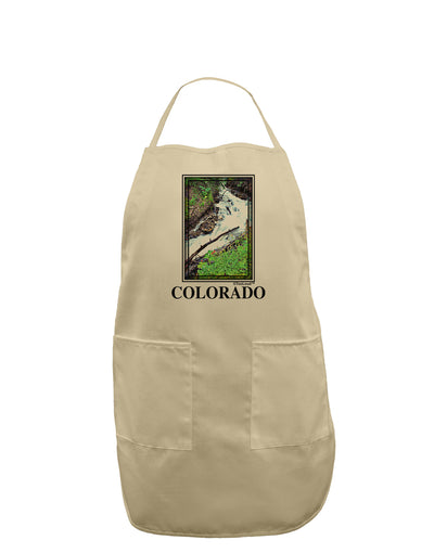 Colorado White River Text Adult Apron-Bib Apron-TooLoud-Stone-One-Size-Davson Sales