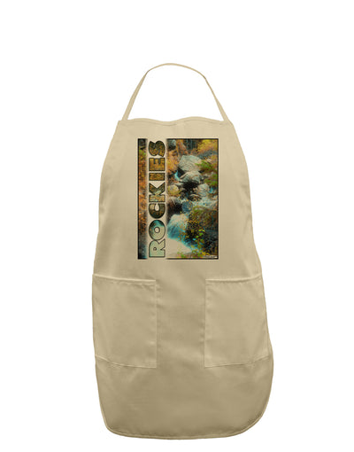Rockies Waterfall with Text Adult Apron-Bib Apron-TooLoud-Stone-One-Size-Davson Sales