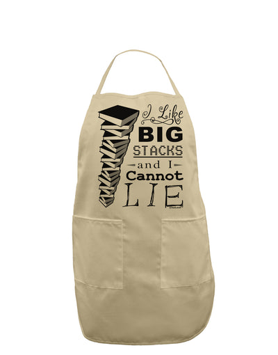 I Like Big Stacks -of books- Adult Apron-Bib Apron-TooLoud-Stone-One-Size-Davson Sales