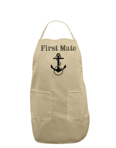 Ship First Mate Nautical Anchor Boating Adult Apron-Bib Apron-TooLoud-Stone-One-Size-Davson Sales