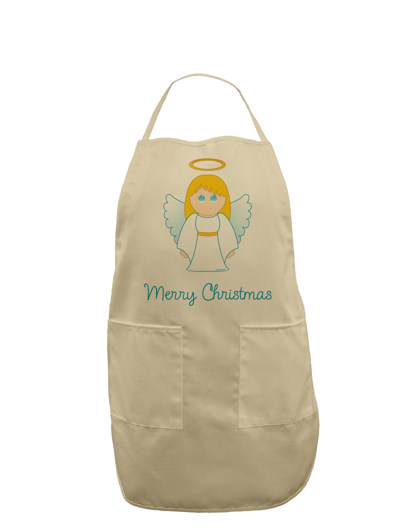 Merry Christmas Cute Angel Girl Adult Apron-Bib Apron-TooLoud-Stone-One-Size-Davson Sales