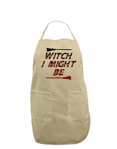 Witch I Might Be Adult Apron by TooLoud-Bib Apron-TooLoud-Stone-One-Size-Davson Sales