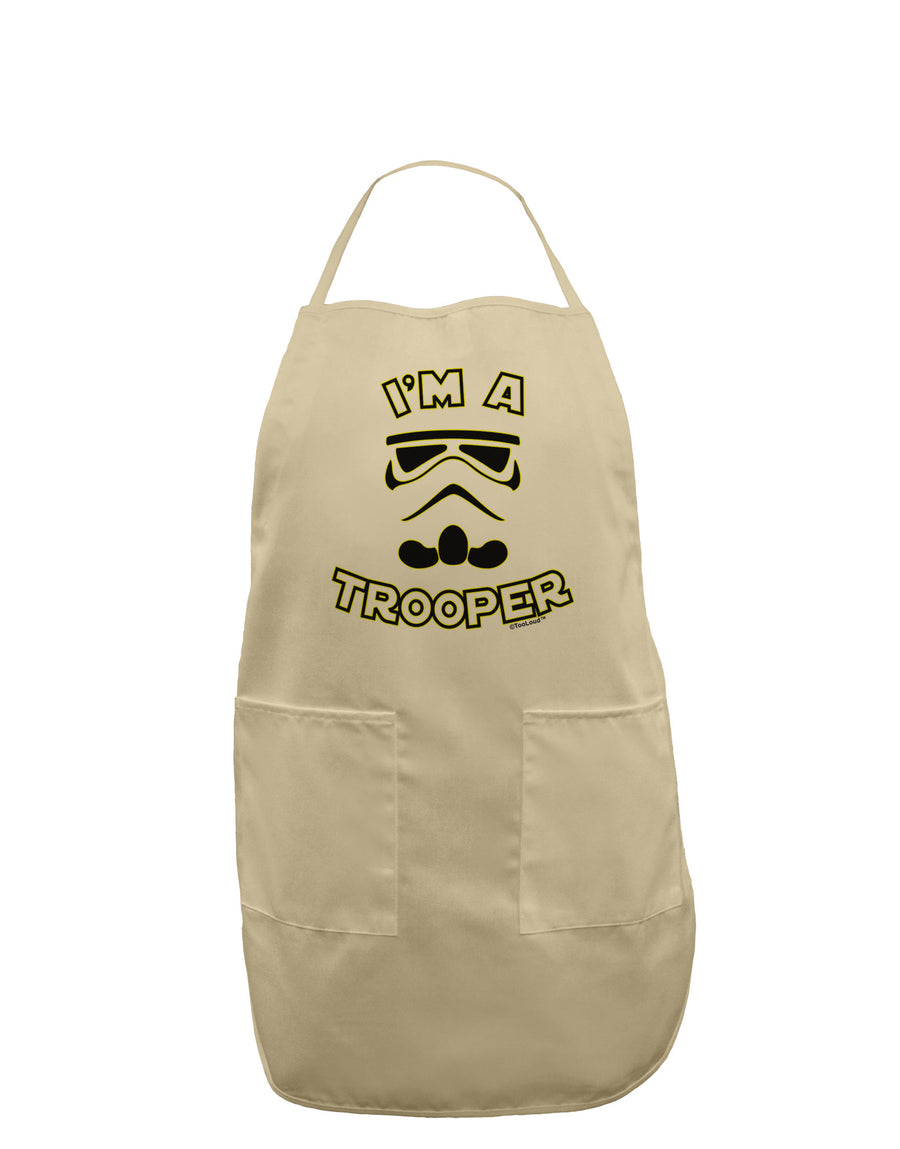 I'm A Trooper Adult Apron-Bib Apron-TooLoud-White-One-Size-Davson Sales