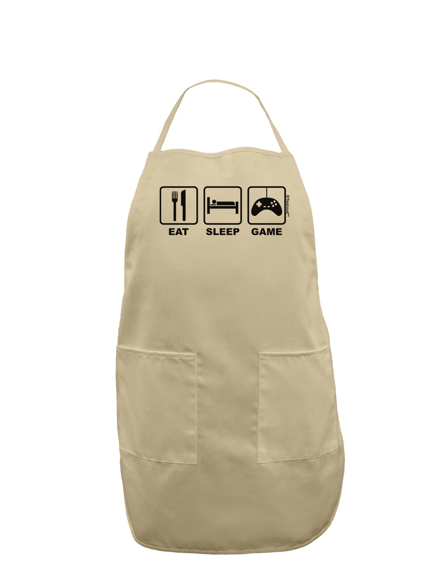 Eat Sleep Game Design Adult Apron by TooLoud-Bib Apron-TooLoud-White-One-Size-Davson Sales