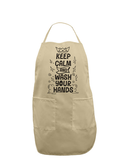 Keep Calm and Wash Your Hands Adult Apron-Bib Apron-TooLoud-Stone-One-Size-Davson Sales