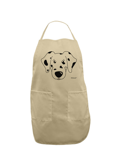 Cute Dalmatian Dog Adult Apron by TooLoud-Bib Apron-TooLoud-Stone-One-Size-Davson Sales