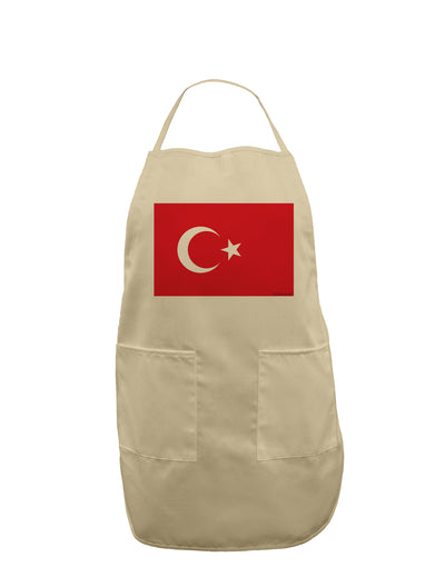 Turkey Flag Adult Apron by TooLoud-Bib Apron-TooLoud-Stone-One-Size-Davson Sales