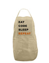 Eat Sleep Code Repeat Adult Apron by TooLoud-Bib Apron-TooLoud-Stone-One-Size-Davson Sales