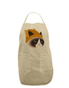 Disgruntled Cat Wearing Turkey Hat Adult Apron by-Bib Apron-TooLoud-Stone-One-Size-Davson Sales