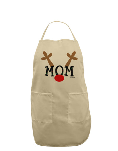 Matching Family Christmas Design - Reindeer - Mom Adult Apron by TooLoud-Bib Apron-TooLoud-Stone-One-Size-Davson Sales