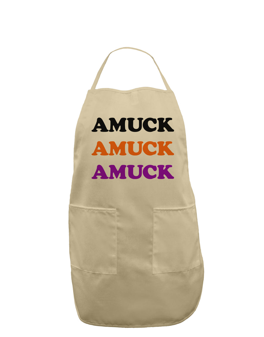 Amuck Amuck Amuck Halloween Adult Apron-Bib Apron-TooLoud-White-One-Size-Davson Sales