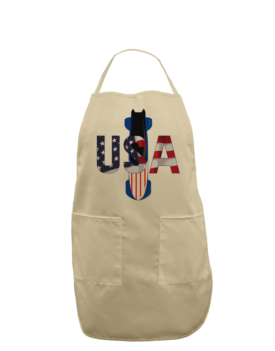 USA Bobsled Adult Apron by TooLoud-Bib Apron-TooLoud-White-One-Size-Davson Sales