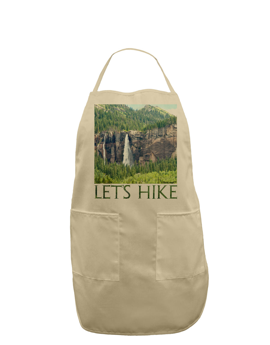 Beautiful Cliffs - Lets Hike Adult Apron by-Bib Apron-TooLoud-White-One-Size-Davson Sales