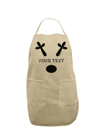 Personalized Matching Reindeer Family Design - Your Text Adult Apron-Bib Apron-TooLoud-Stone-One-Size-Davson Sales