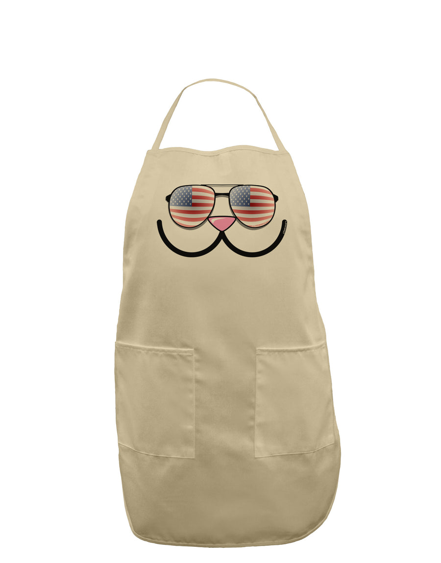 Kyu-T Face - Kawa Patriotic Sunglasses Adult Apron-Bib Apron-TooLoud-White-One-Size-Davson Sales