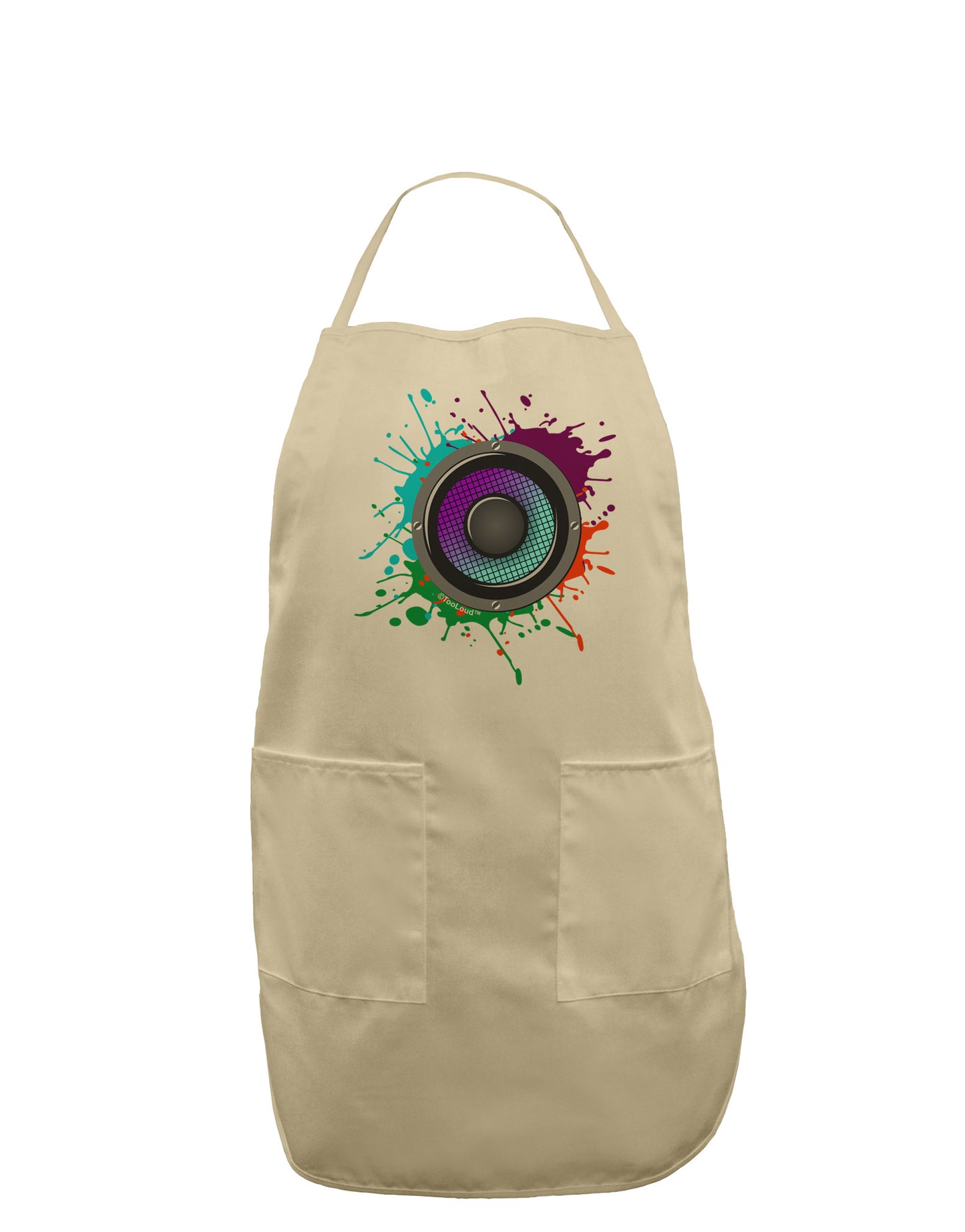 Paint Splatter Speaker Adult Apron-Bib Apron-TooLoud-Stone-One-Size-Davson Sales