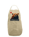 California Republic Design - Grizzly Bear and Star Adult Apron by TooLoud-Bib Apron-TooLoud-Stone-One-Size-Davson Sales