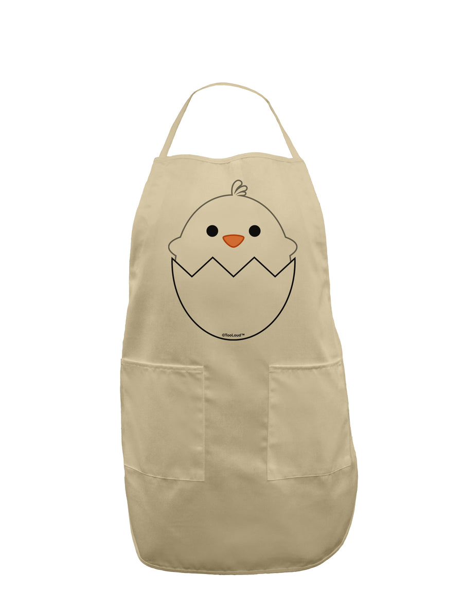 Cute Hatching Chick - White Adult Apron by TooLoud-Bib Apron-TooLoud-White-One-Size-Davson Sales