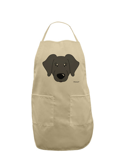 Cute Black Labrador Retriever Dog Adult Apron by TooLoud-Bib Apron-TooLoud-Stone-One-Size-Davson Sales