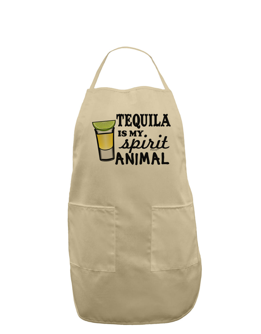 Tequila Is My Spirit Animal Adult Apron-Bib Apron-TooLoud-White-One-Size-Davson Sales