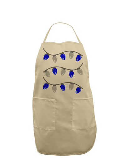 Hanukkah Lights Blue and Silver Adult Apron-Bib Apron-TooLoud-Stone-One-Size-Davson Sales