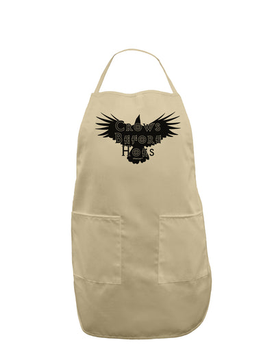 Crows Before Hoes Design Adult Apron by TooLoud-Bib Apron-TooLoud-Stone-One-Size-Davson Sales