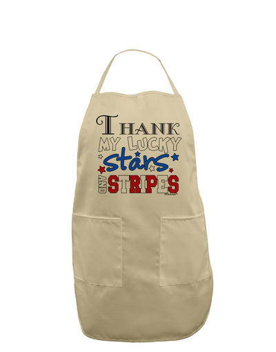 Thank My Lucky Stars and Stripes Color Adult Apron by TooLoud-Bib Apron-TooLoud-Stone-One-Size-Davson Sales