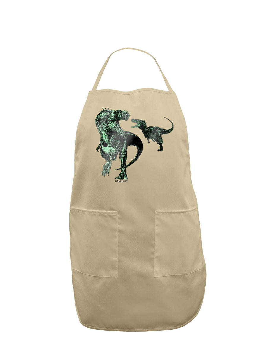 Jurassic Dinosaur Metallic - Silver Adult Apron by TooLoud-Bib Apron-TooLoud-White-One-Size-Davson Sales