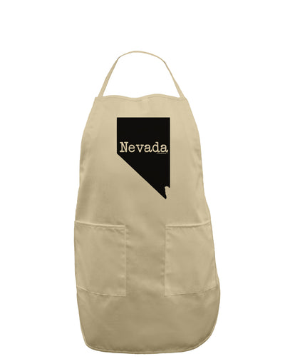 Nevada - United States Shape Adult Apron by TooLoud-Bib Apron-TooLoud-Stone-One-Size-Davson Sales