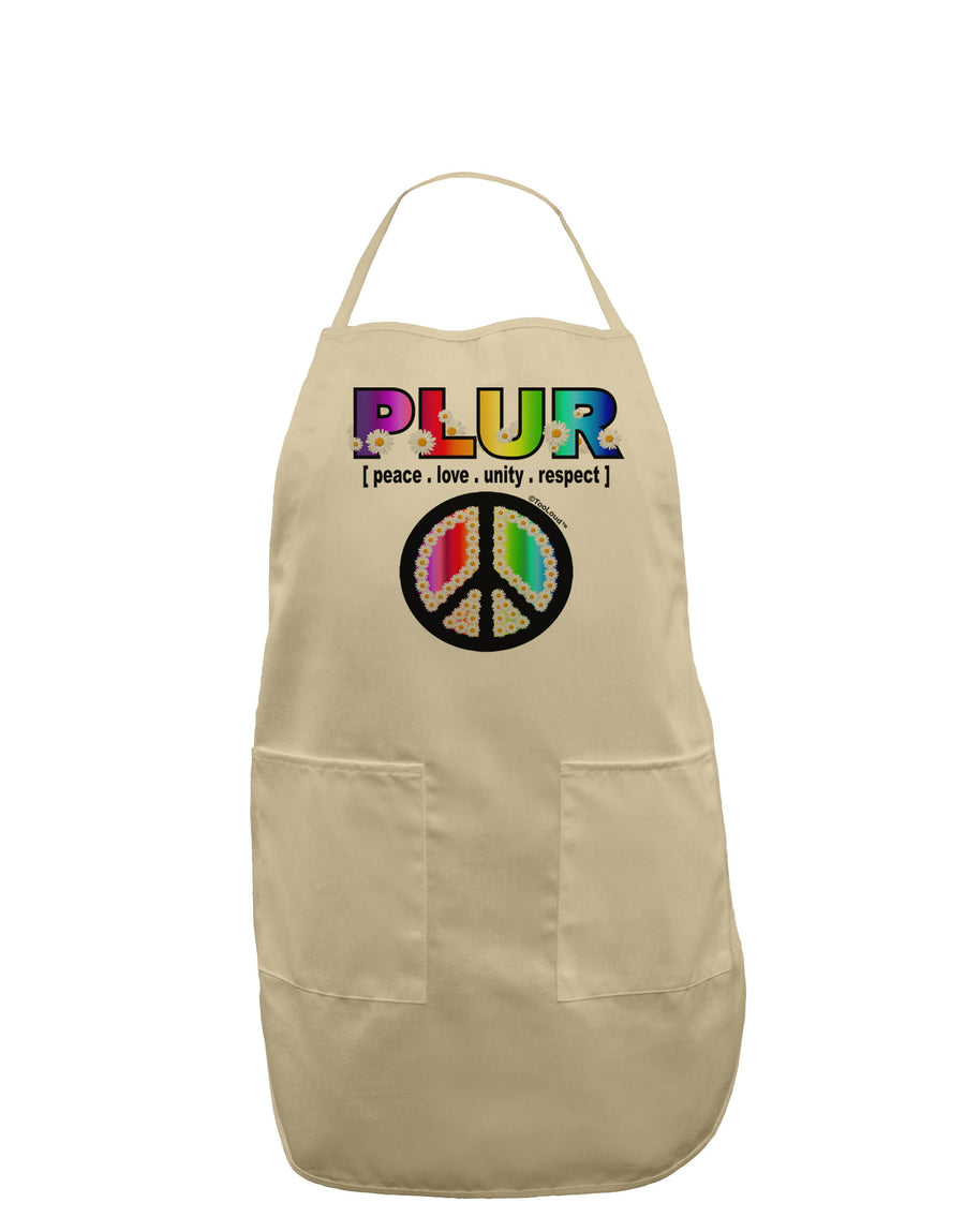 PLUR Rainbow Adult Apron-Bib Apron-TooLoud-White-One-Size-Davson Sales