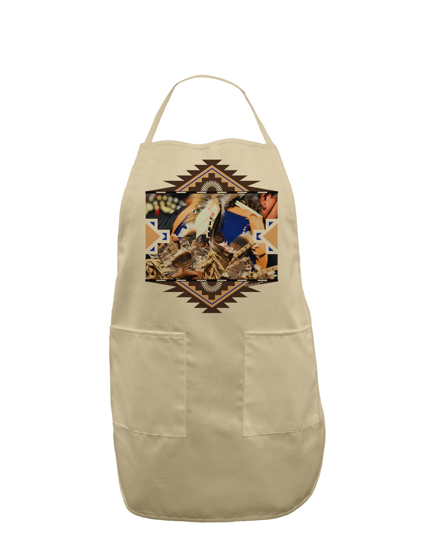 Native American Dancer 1 Adult Apron-Bib Apron-TooLoud-Stone-One-Size-Davson Sales