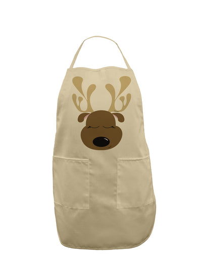 Cute Reindeer Face Christmas Adult Apron-Bib Apron-TooLoud-Stone-One-Size-Davson Sales