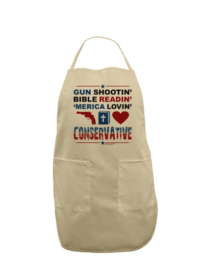 Gun Shootin' Conservative Adult Apron-Bib Apron-TooLoud-Stone-One-Size-Davson Sales