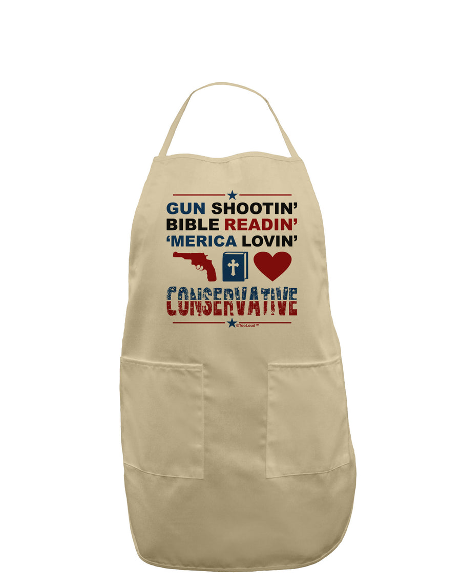 Gun Shootin' Conservative Adult Apron-Bib Apron-TooLoud-White-One-Size-Davson Sales