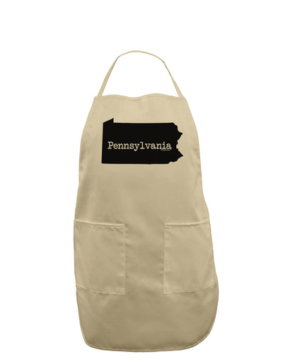 Pennsylvania - United States Shape Adult Apron by TooLoud-Bib Apron-TooLoud-Stone-One-Size-Davson Sales