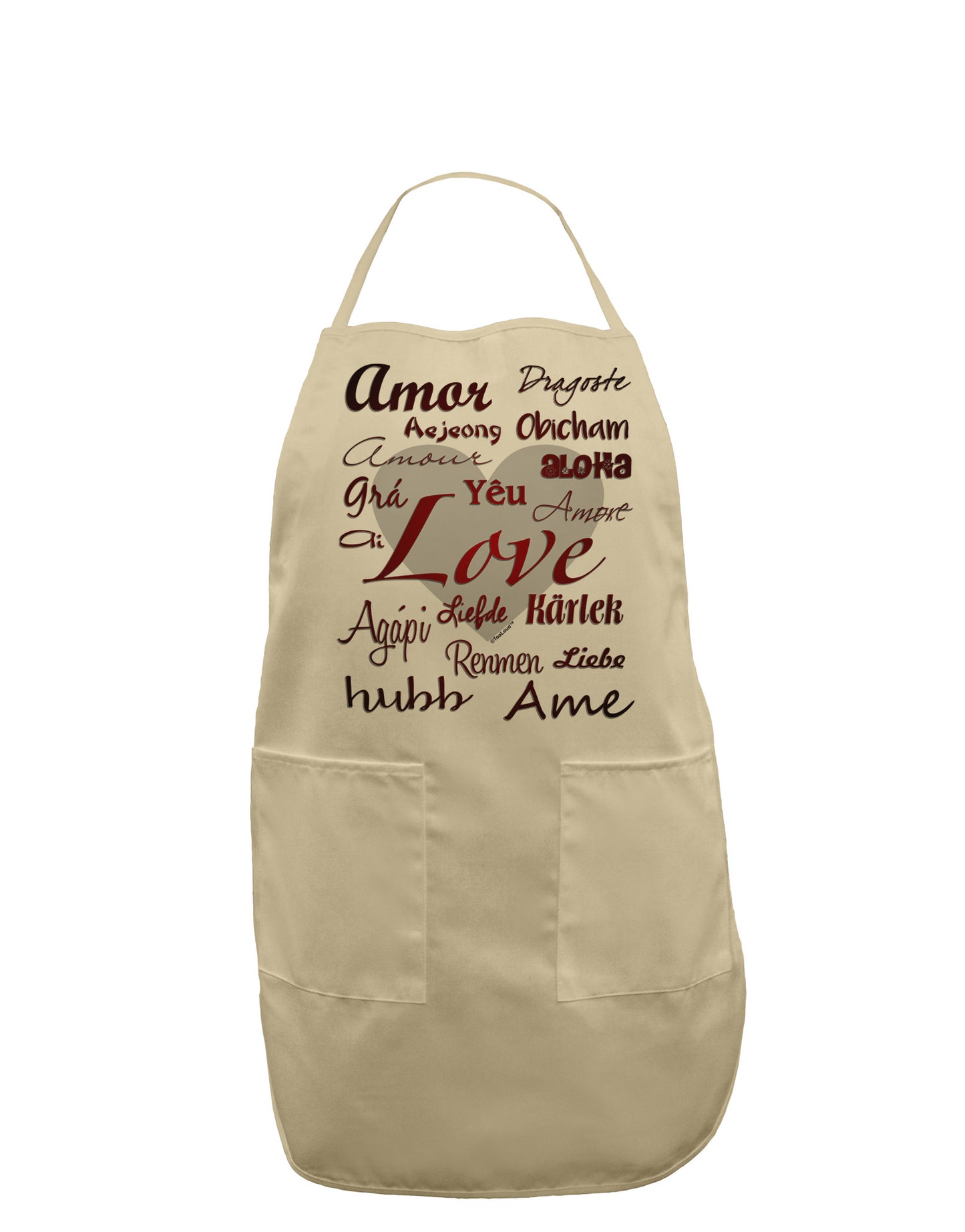 Love Languages Adult Apron by TooLoud-Bib Apron-TooLoud-Stone-One-Size-Davson Sales