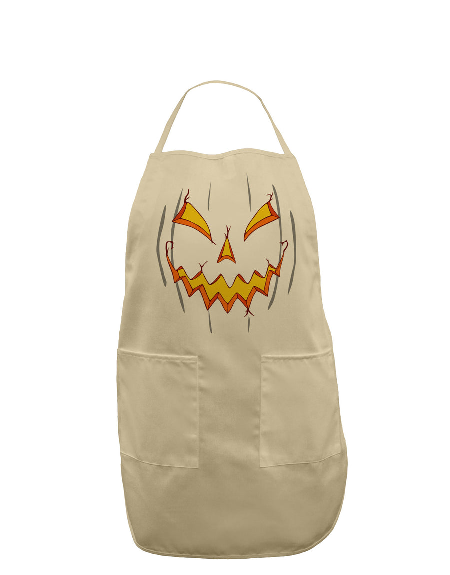 Scary Glow Evil Jack O Lantern Pumpkin Adult Apron-Bib Apron-TooLoud-White-One-Size-Davson Sales