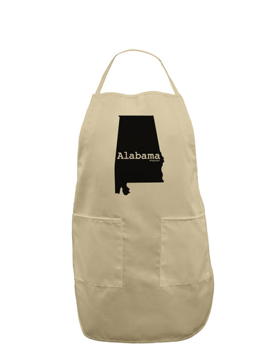 Alabama - United States Shape Adult Apron by TooLoud-Bib Apron-TooLoud-Stone-One-Size-Davson Sales