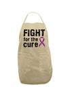 Fight for the Cure - Purple Ribbon Crohn’s Disease Adult Apron-Bib Apron-TooLoud-Stone-One-Size-Davson Sales